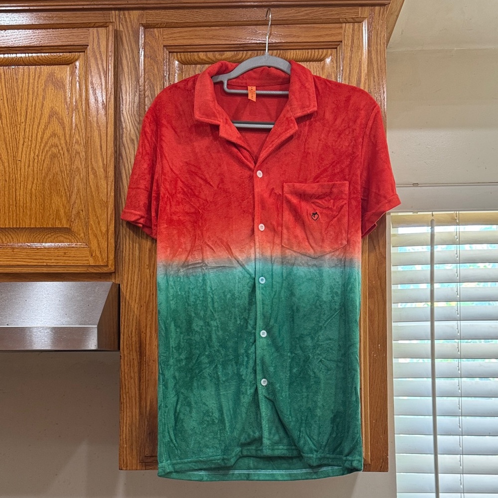 NWT Men's Flexliving towelette button up shirt size SMALL (36-38)